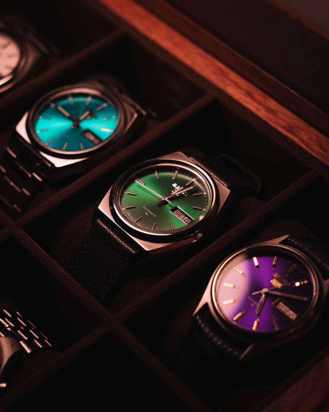 Coffret de rangement pour montres en bois