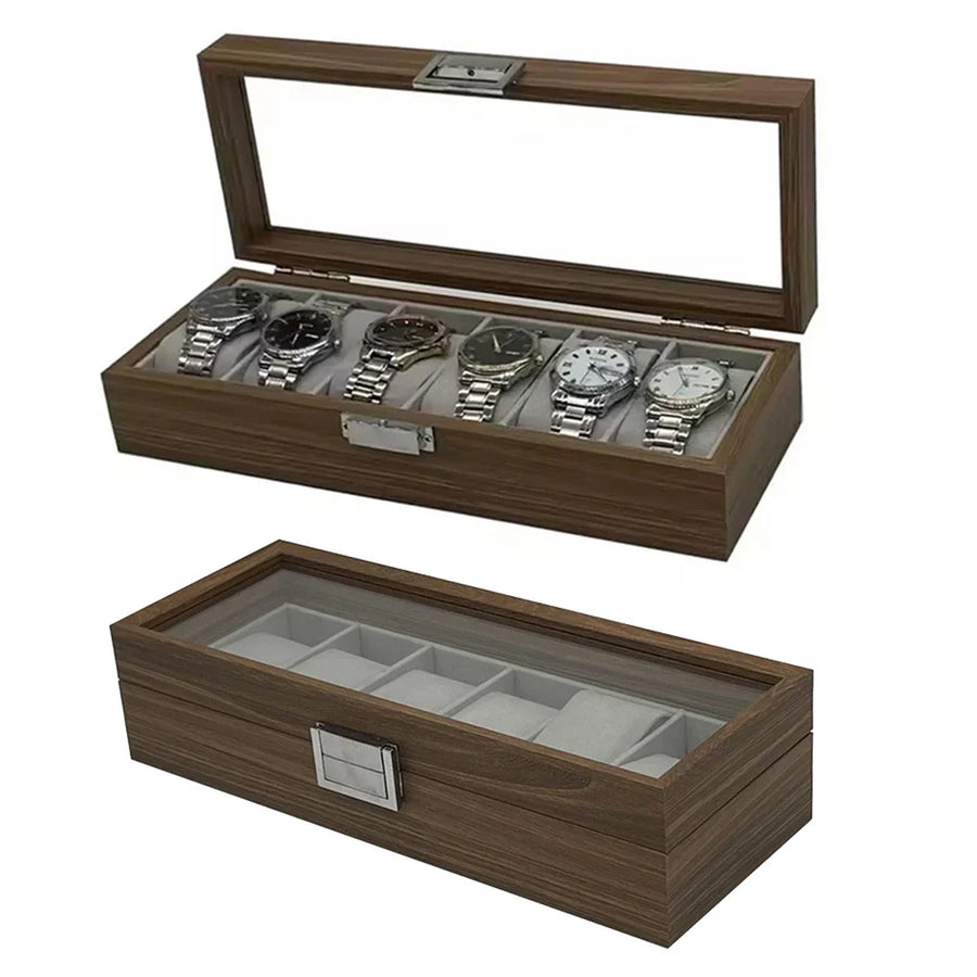 L'Élégant — Coffret noyer 6 montres