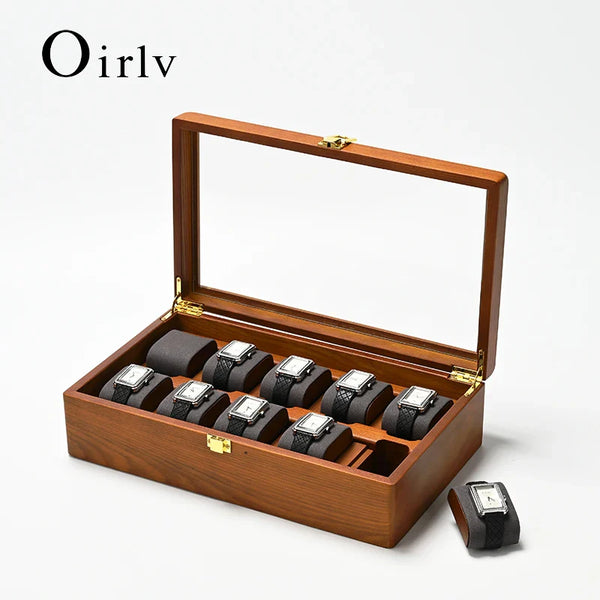 Coffret de rangement 10 montres en bois Le Conservateur — Maison Charmont